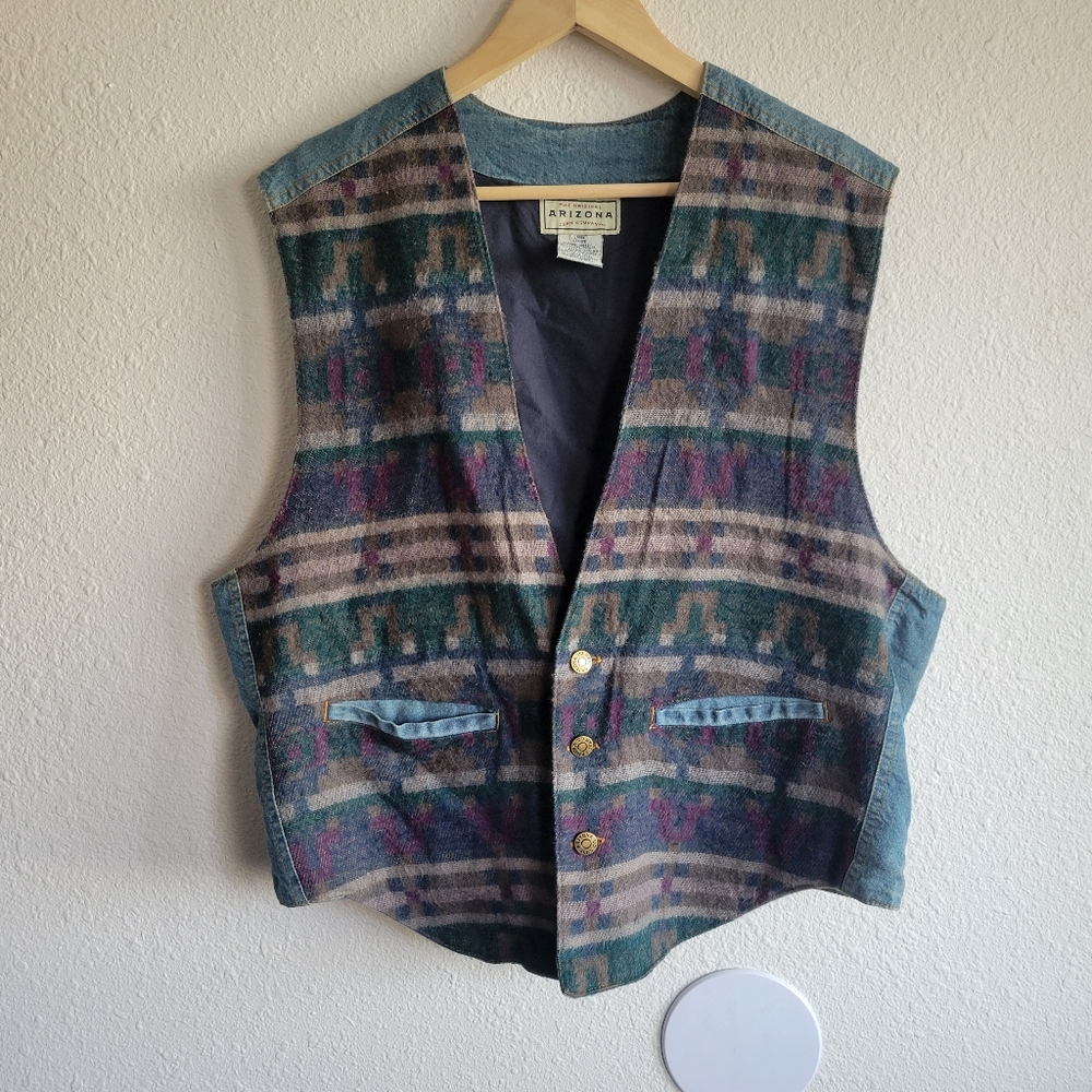 Vintage Multicolor Patterned Vest